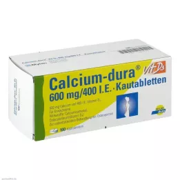 CALCIUM DURA Vit D3 600 mg/400 I.E. purutabletit, 100 kpl