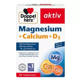 DOPPELHERZ Magnesium+Kalsium+D3 tabletit, 40 kpl