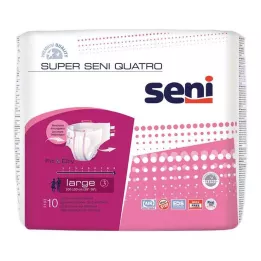 SUPER SENI Quatro inkontinenssihousut, koko 3 L, 10 kpl