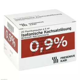 ISOTONISCHE Suolaliuos 0,9 % muoviampullit, 20X5 ml