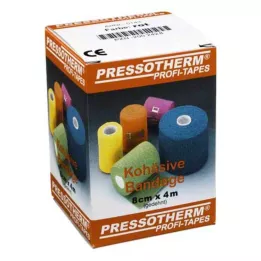 PRESSOTHERM Yhtenäinen side 8 cmx4 m punainen, 1 kpl
