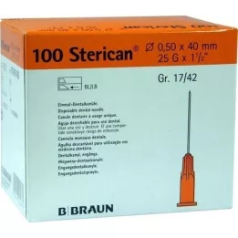 STERICAN Dentalkan.luer 0,5x40 mm, 100 kpl