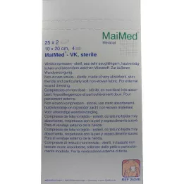 VLIESKOMPRESSEN 10x20 cm steriili, 25x2 kpl