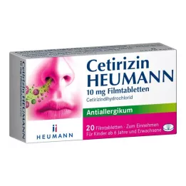 CETIRIZIN Heumann 10 mg kalvopäällysteiset tabletit, 20 kpl