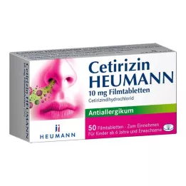 CETIRIZIN Heumann 10 mg kalvopäällysteiset tabletit, 50 kpl