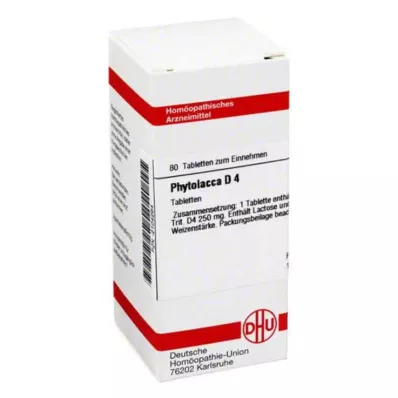 PHYTOLACCA D 4 tablettia, 80 kpl