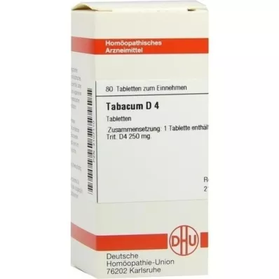 TABACUM D 4 tablettit, 80 kpl TABACUM D 4 tablettit, 80 kpl