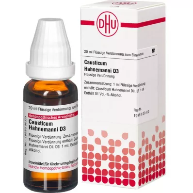 CAUSTICUM HAHNEMANNI D 3 Laimennus, 20 ml