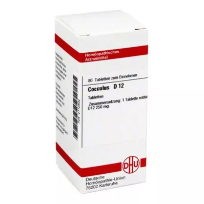 COCCULUS D 12 tablettia, 80 kpl