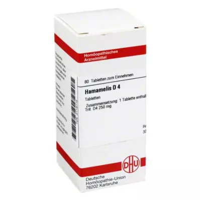 HAMAMELIS D 4 tablettia, 80 kpl