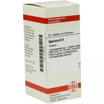 AGARICUS D 4 tablettit, 80 kpl AGARICUS D 4 tablettit, 80 kpl