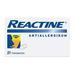 REACTINE Kalvopäällysteiset tabletit, 21 kpl