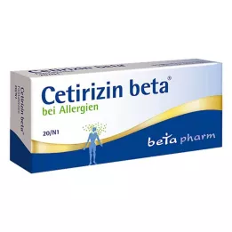 CETIRIZIN beeta kalvopäällysteiset tabletit, 20 kpl