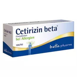CETIRIZIN beetakalvopäällysteiset tabletit, 100 kpl