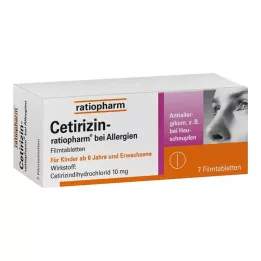 CETIRIZIN-ratiopharm allergikoille 10 mg kalvopäällysteiset tabletit, 7 kpl