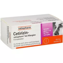 Cetirizin-ratiopharm 10 mg: n kalvoveto, 100 kpl