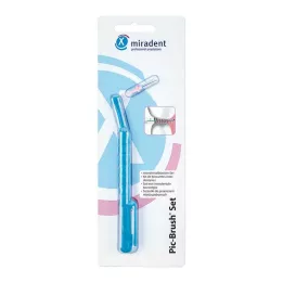 MIRADENT Interd.Pic-Brush Set 1Halt+1Bü.trans.blau, 1 kpl
