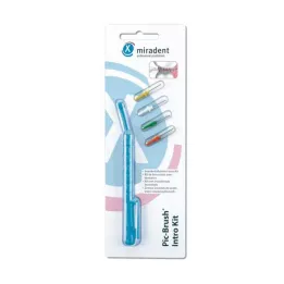 MIRADENT Interd.Pic-Brush Intro Kit 1H+4B.tra.blue, 1 kpl