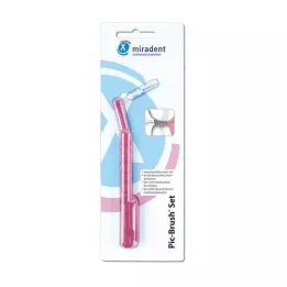 MIRADENT Interd.Pic-Brush Set 1Halt+1Bü.tran.pink, 1 kpl