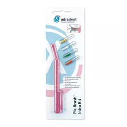 MIRADENT Interd.Pic-Brush Intro Kit 1H+4B.tra.pink, 1 kpl