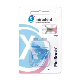 MIRADENT Interd.Pic-Brush vaihtoharja iso sininen, 6 kpl