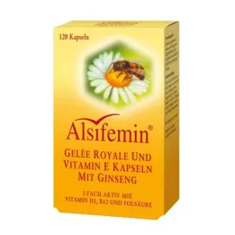 ALSIFEMIN Royal Jelly+Vit.E ginseng-kapseleilla, 120 kpl