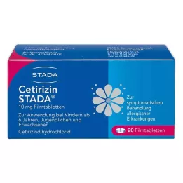 CETIRIZIN STADA 10 mg kalvopäällysteiset tabletit, 20 kpl