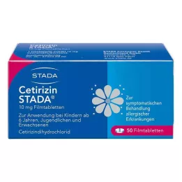 CETIRIZIN STADA 10 mg kalvopäällysteiset tabletit, 50 kpl