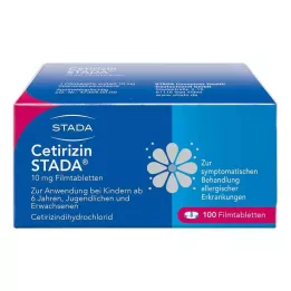 CETIRIZIN STADA 10 mg kalvopäällysteiset tabletit, 100 kpl