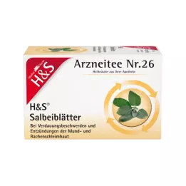 H&S Salvialehdet Teesuodatinpussit, 20X1,6 g
