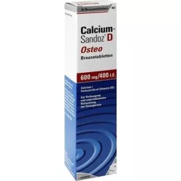 CALCIUM SANDOZ d osteo poreilevat tabletit, 20 kpl