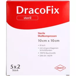 DRACOFIX PEEL puristaa 10x10 cm steriiliä 8 kertaa, 5x2 kpl