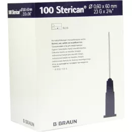 STERICAN Kanyylit 23 Gx2 2/5 0,6 x 60 mm, 100 kpl