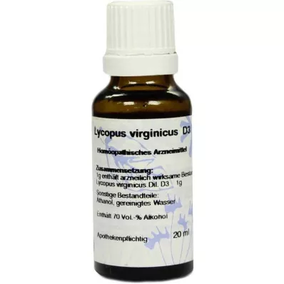 LYCOPUS VIRGINICUS D3-laimennus, 20 ml LYCOPUS VIRGINICUS D3-laimennus, 20 ml