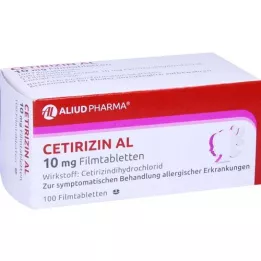 CETIRIZIN AL 10 mg kalvopäällystetyt tabletit, 100 kpl