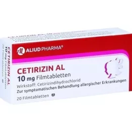 CETIRIZIN AL 10 mg kalvopäällystetyt tabletit, 20 kpl