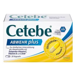 CETEBE ABWEHR plus C-vitamiini+D3-vitamiini+sinkkikorkit, 30 kpl