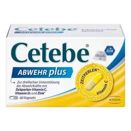 CETEBE ABWEHR plus C-vitamiini+D3-vitamiini+sinkkikorkit, 60 kpl