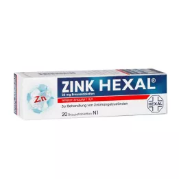 ZINK HEXAL Poretabletit, 20 kpl