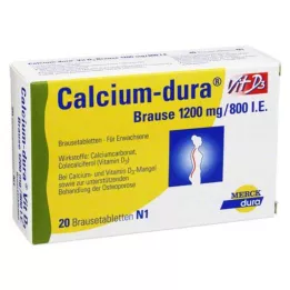 CALCIUM DURA Vit D3 kuohuva 1200 mg/800 I.E., 20 kpl