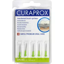 Curaprox CPS 011 InterDental Brush Prime Lindengreen, 5 kpl