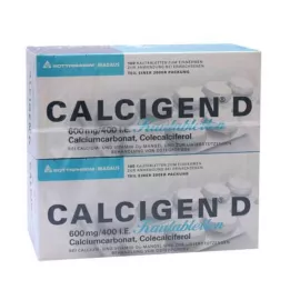 CALCIGEN D 600 mg/400 I.E. purutabletit, 200 kpl