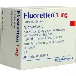FLUORETTEN 1,0 mg tabletit, 300 kpl