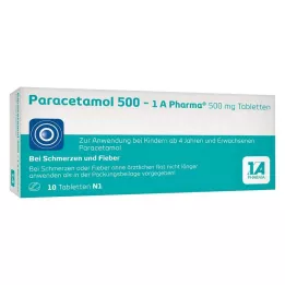 PARACETAMOL 500-1A Pharma-tabletit, 10 kpl
