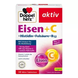 DOPPELHERZ Iron+Vit.C+L-histidine tabletit, 30 kpl