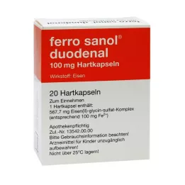 FERRO SANOL Pohjukaissuolen kovat kapselit, päällystetyt pelletit, 20 kpl