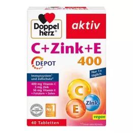 DOPPELHERZ C+Zinc+E Depot-tabletit, 40 kpl