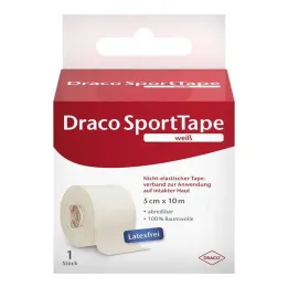 Dracotape side 10mx5cm valkoinen, 1 kpl