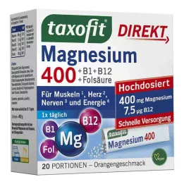 TAXOFIT Magnesium 400+B1+B6+B12+Folic Acid 800 rakeet, 20 kpl