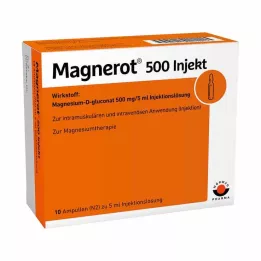 MAGNEROT 500 injektioampullia, 10X5 ml